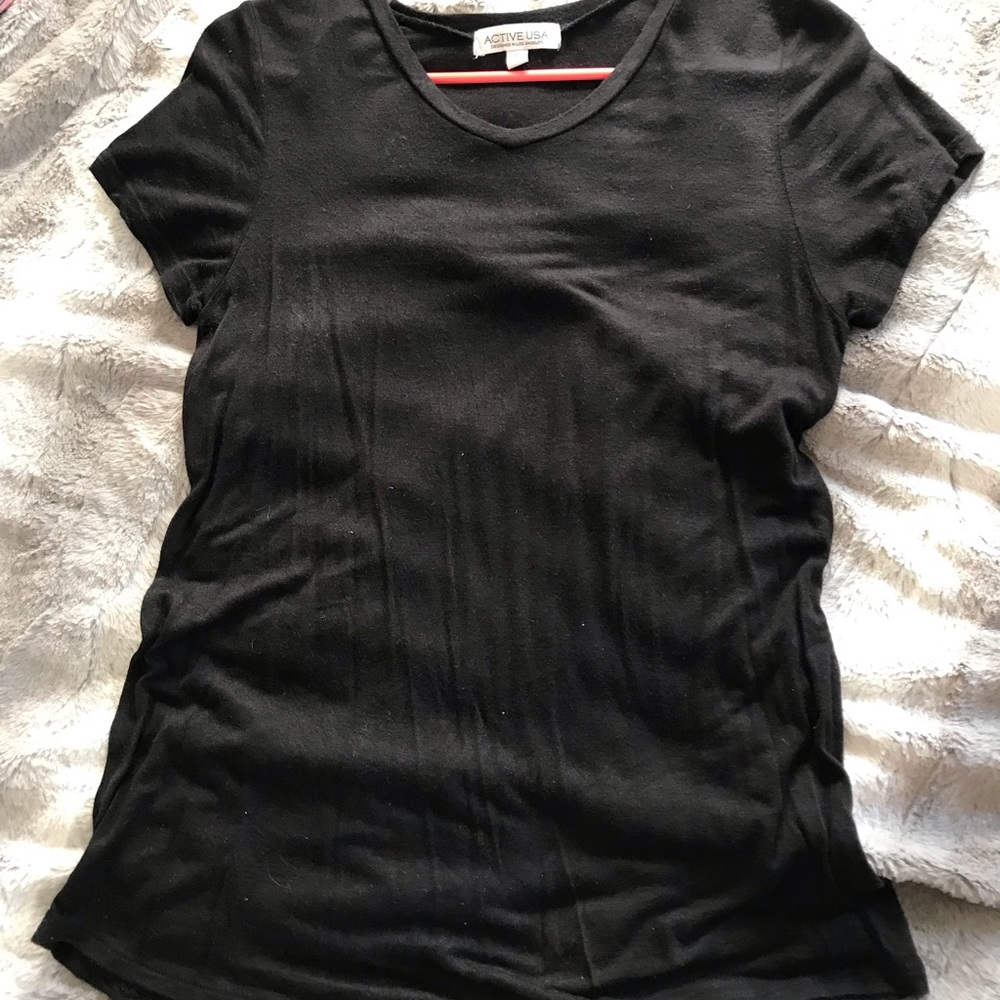 Active USA black tee